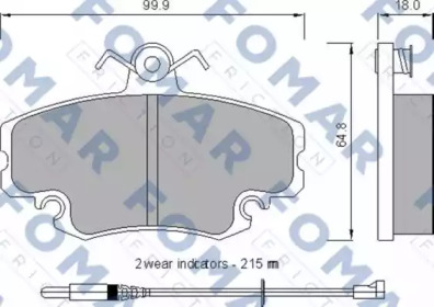 FOMAR FRICTION fo724281 -  Комплект тормозных колодок, дисковый тормоз
